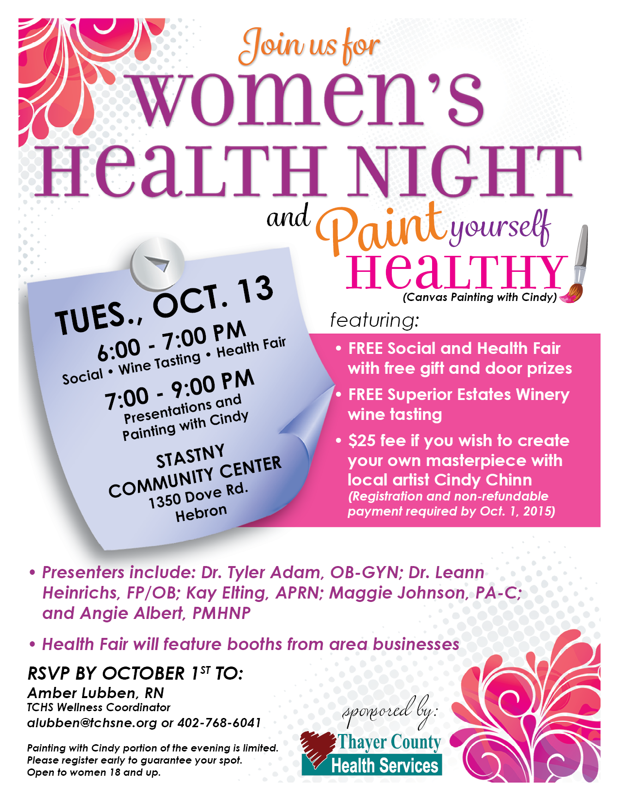 Womens Health Night 2015 Thayer County Health Services 