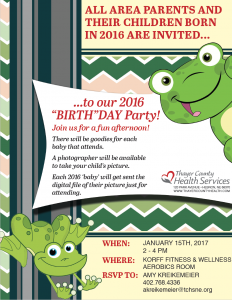 2016 Babies' Birthday Party! @ Korff Fitness & Wellness Center | Hebron | Nebraska | United States