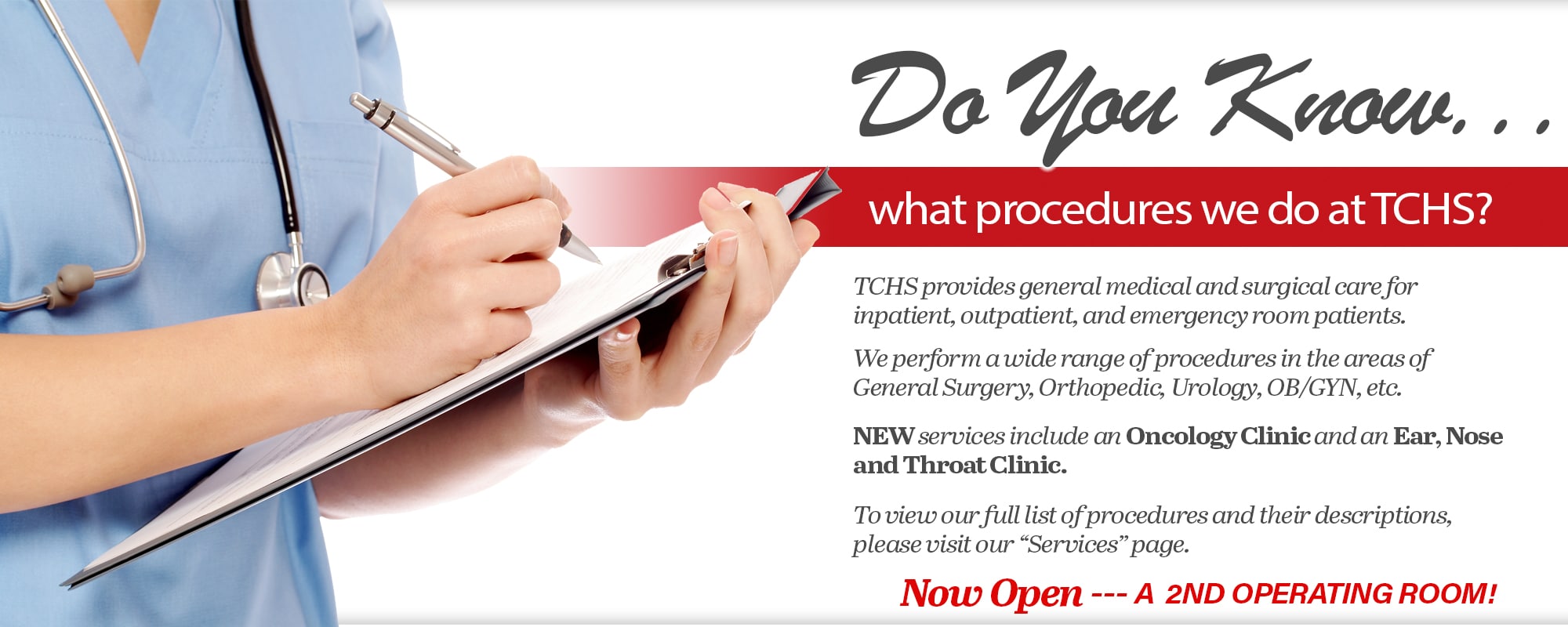 Procedures at TCHS