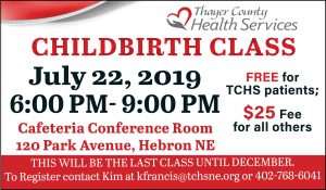 Childbirth Education Class @ Thayer County Health Services: Cafeteria Conference Room