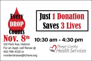 Red Cross Blood Drive @ Thayer County Health Services: Cafeteria Conference Room