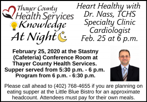 Knowledge at Night @ Thayer County Health Services: Stastny (Cafeteria) Conference Room